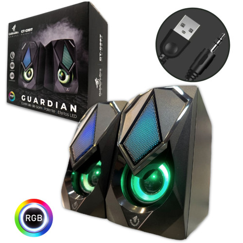 CAIXA DE SOM 6W PC GAMER RGB LIGHT