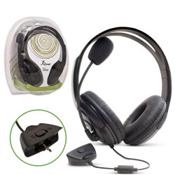 FONE DE OUVIDO/HEADSET XBOX 360 COM MICROFONE E VOLUME 100mw KP-324 KNUP