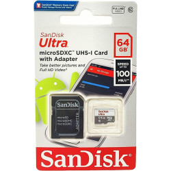 CARTAO DE MEMORIA SANDISK ULTRA 64GB - MICRO C/ADAPTADOR