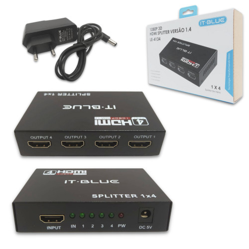 SPLITTER DISTRIBUIDOR HDMI 1X4 DIVISOR