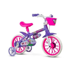 BICICLETA ARO 12 ROSA E ROXO