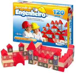 BRINCANDO DE ENGENGENHEIRO P/MONTAR 120 PEÇAS - XALINGO