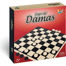 JOGO DE TABULEIRO DAMAS TRADICIONAL EM MADEIRA