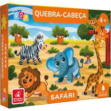QUEBRA-CABECA MADEIRA SAFARI 24PCS