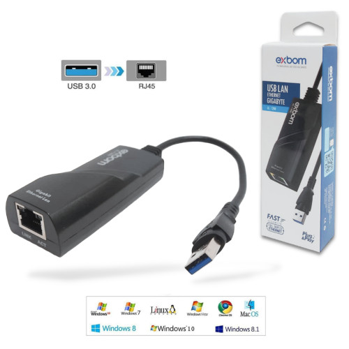 ADAPTADOR USB ETHERNET 3.0 RJ45 10/100/1000