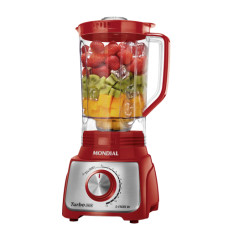 LIQUIDIFICADOR TURBO 3L 12VEL 1100W C/ FILTRO  VERM 220V