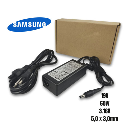 FONTE DE NOTEBOOK COMPATIVEL SAMSUNG 60W 19V 3.16A (5.5X3.0MM) SA-1/KP-520