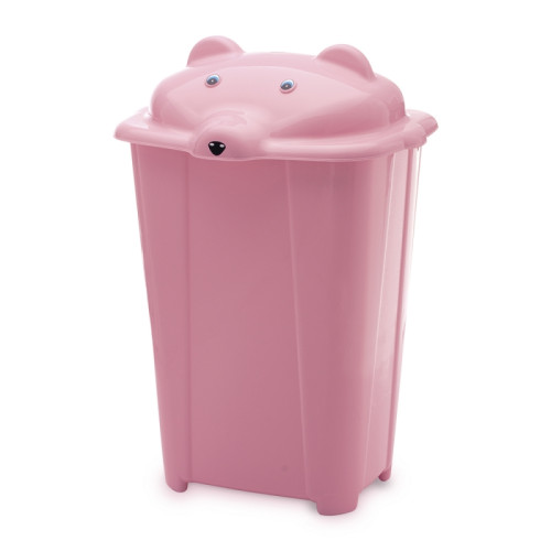 CESTO 44 LITROS URSO ROSA BEBE