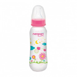 MAMADEIRA DECORADA ROSA 250ML CONV.