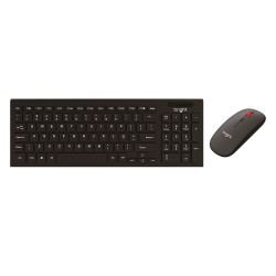 KIT TECLADO E MOUSE SEM FIO SLIM - CMB01 PRETO