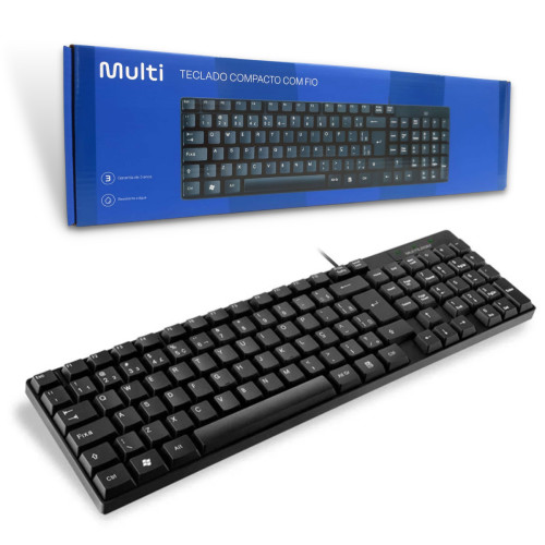 TECLADO LASER USB PRETO - MULTI