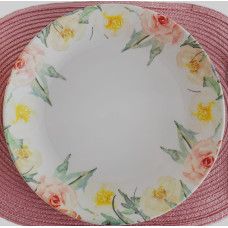 PRATO RASO 28CM MELAMINA BASIC FLORAL