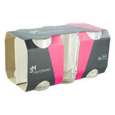 CJ. COPOS MANCHETER 06 PECAS 310ML AGUA