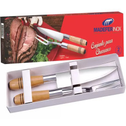 CONJUNTO CHURRASCO 2 PCS FACA/GARFO