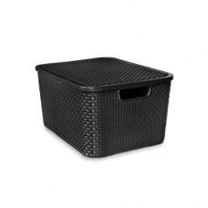 ORGANIZADOR RATTAN C/ TAMPA 07L PRETO